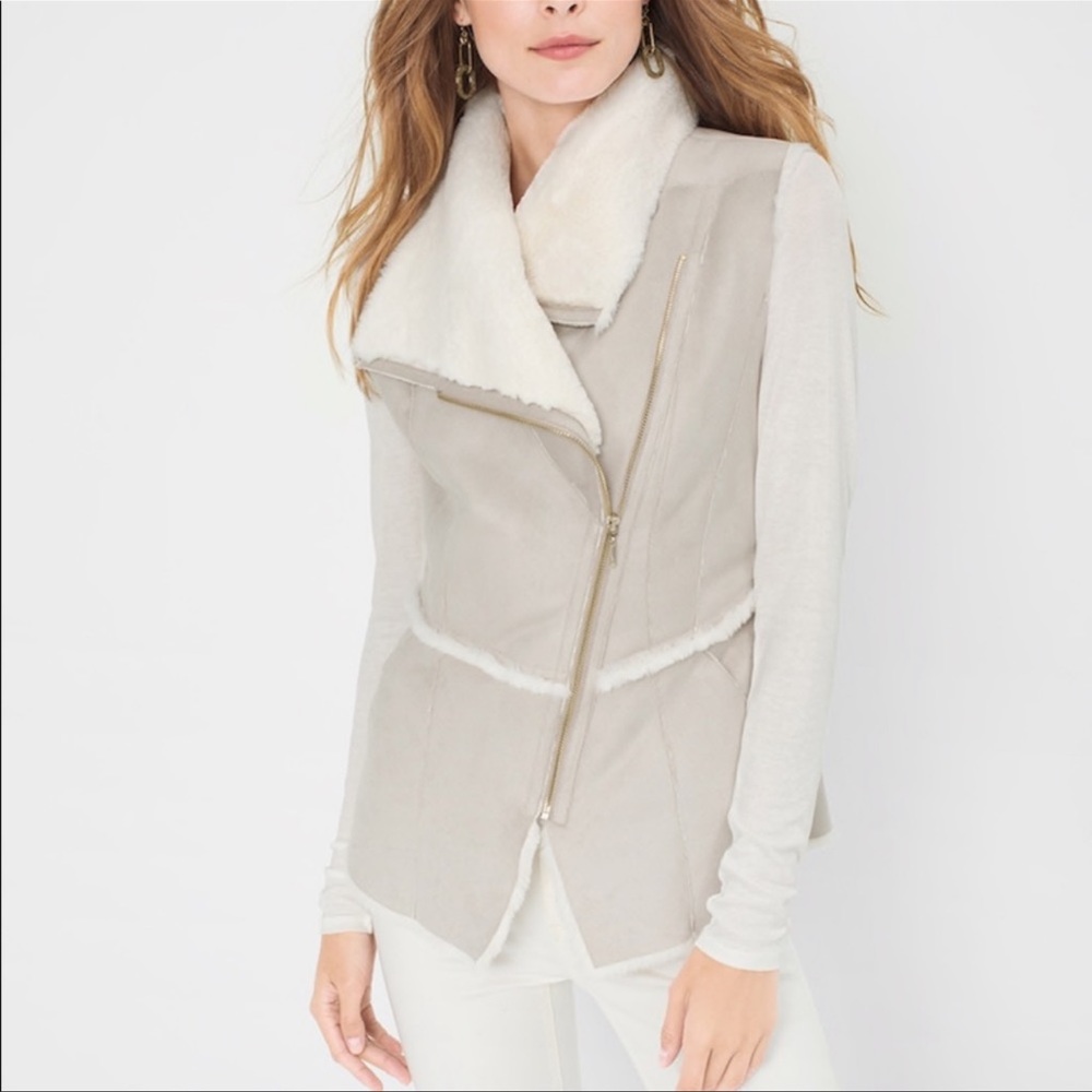 White House Black Market Sherling Vest